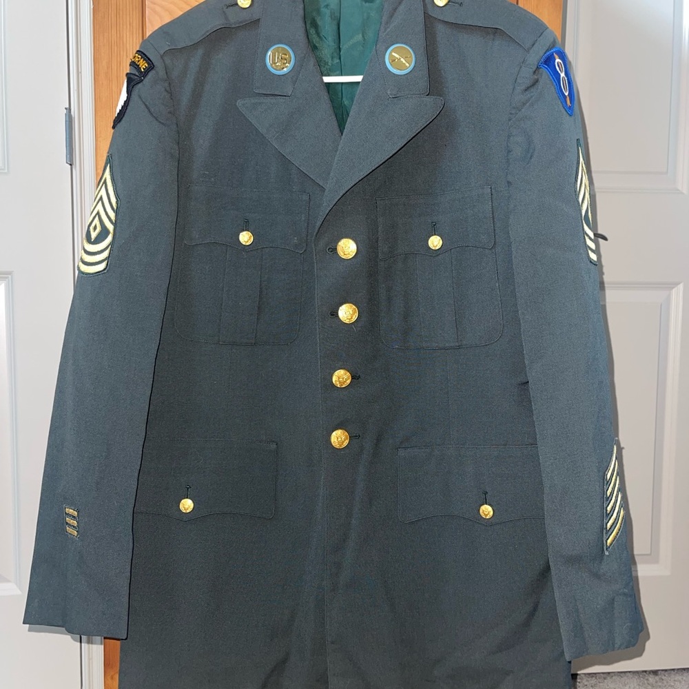 Men's vintage Army Class A Jacket - Dark Green